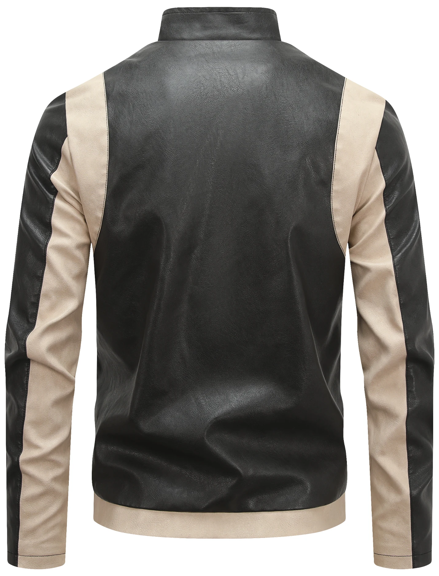Autumn Men's Leather Motorcycle Jackets Slim Fit PU Leather Jackets Stand Collar Men PU Motor Biker Coats Кожаная Куртка Осенняя