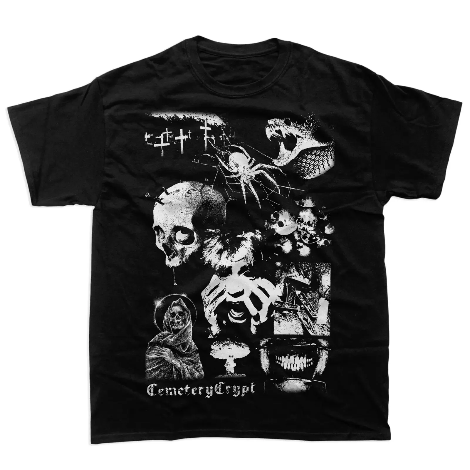 T-shirt vintage « Recall Horror » délavé, confortable et polyvalent pour homme – Graphique, extensible, légèrement doux et élégant pour le quotidien