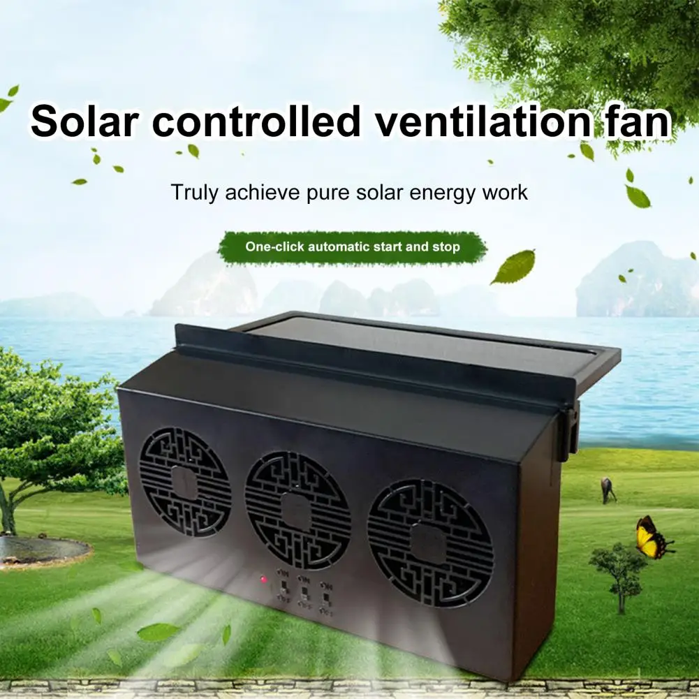 1 Set Automatic Solar Car Fan Low Noise Cool Comfortable Wind Easy Window Installation Car Fan Auto Supply