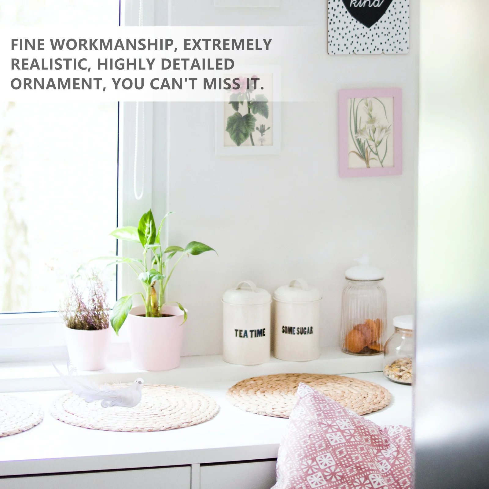 

12pcs Bird Decor Pigeon Ornament Simulation Artificial Pigeon Home Garden Decorative For Photography Gift