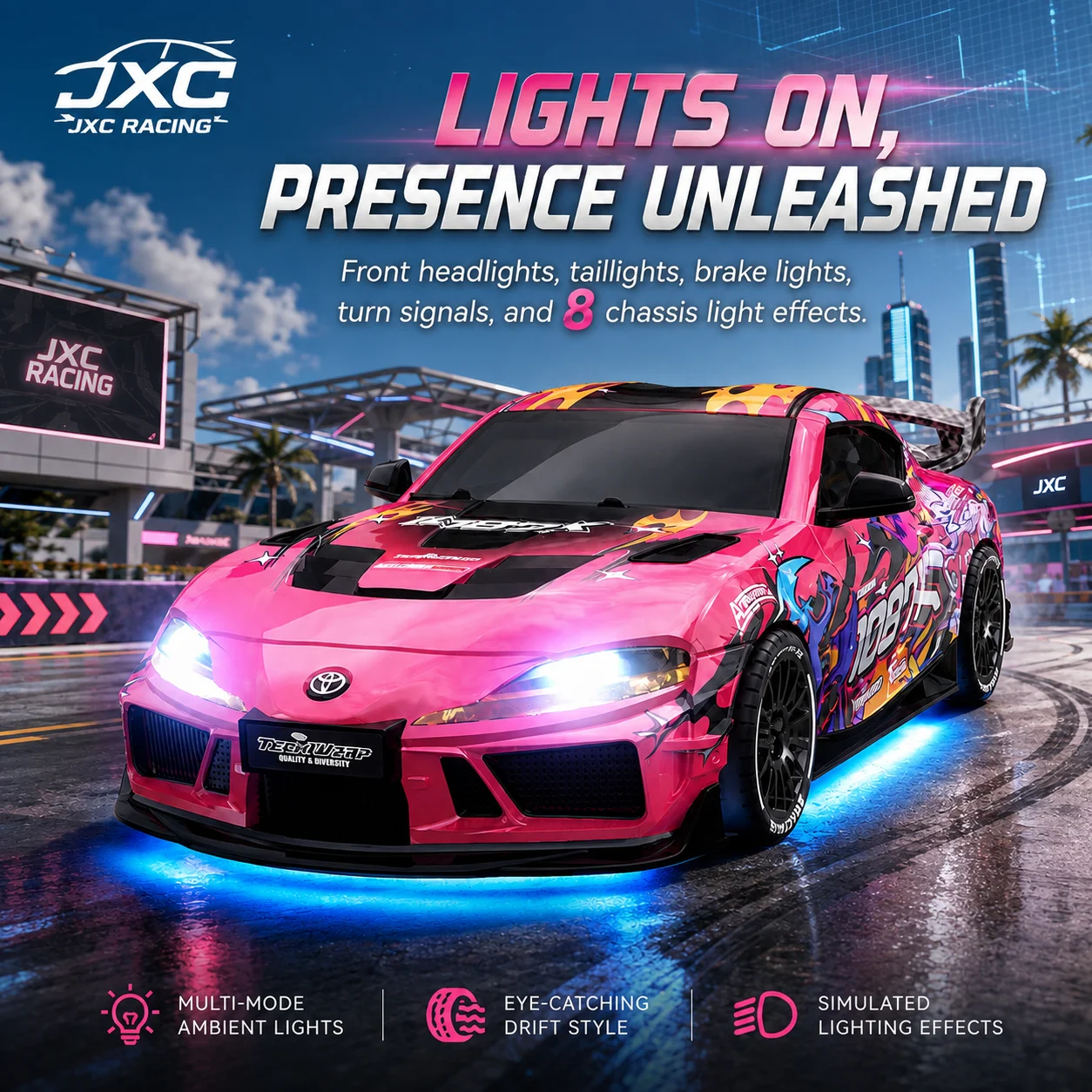 1087X GT Sport Coupe RC Drift Car | 4WD Remote Control | Lion Dance Co-branded Limited Edition | Jingxiaochuang x Soulion