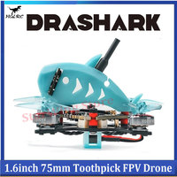 HGLRC Drashark 1.6inch 75mm Toothpick FPV Drone With ZEUS5 ES24 1S 5A AIO 200mW VTX SPECTER 1002 21000KV Motor