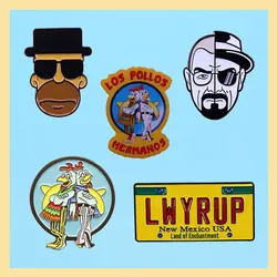 Movie Breaking Bad Lapel Accessories Pin Backpack Hat Bag Decorate Badges Send Friend Fans Boutique Medal Gift Metal Brooch