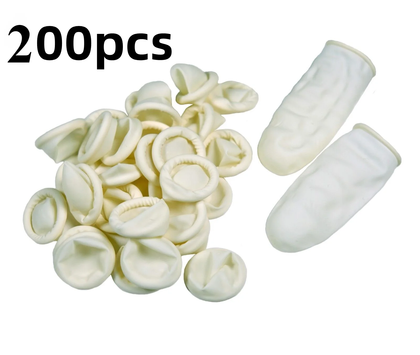20/300PCS Wegwerp Vingertoppen Protector Handschoenen Natuurlijk Rubber antislip Antistatische Latex Vinger Babybedjes Vingertoppen rubberen handschoenen