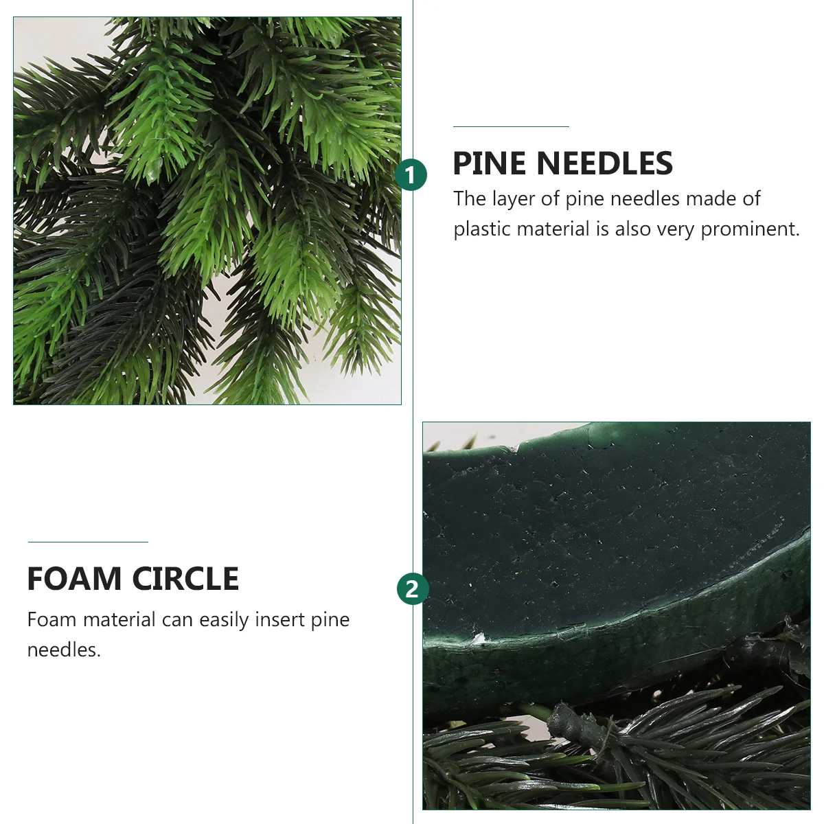 

Plastic Grass Pine Christmas Wreath Fake Flowers Decoration for Home Shop Hotel Decorative Christmas Garland Garland Decor