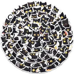 100pcs Mini Size Cute Cartoon Animal Black Cats Stickers Waterproof Graffiti For Laptop Phone Guitar Luggage Vinyl Decals