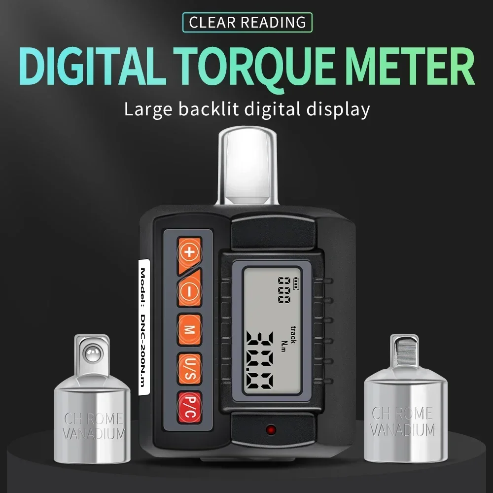 NEW Dnc-200n.m Backlight Digital Display Torque Meter Electronic Torque Wrench Alloy Odm 2 * NO.7 Batteries(not Included) Metric