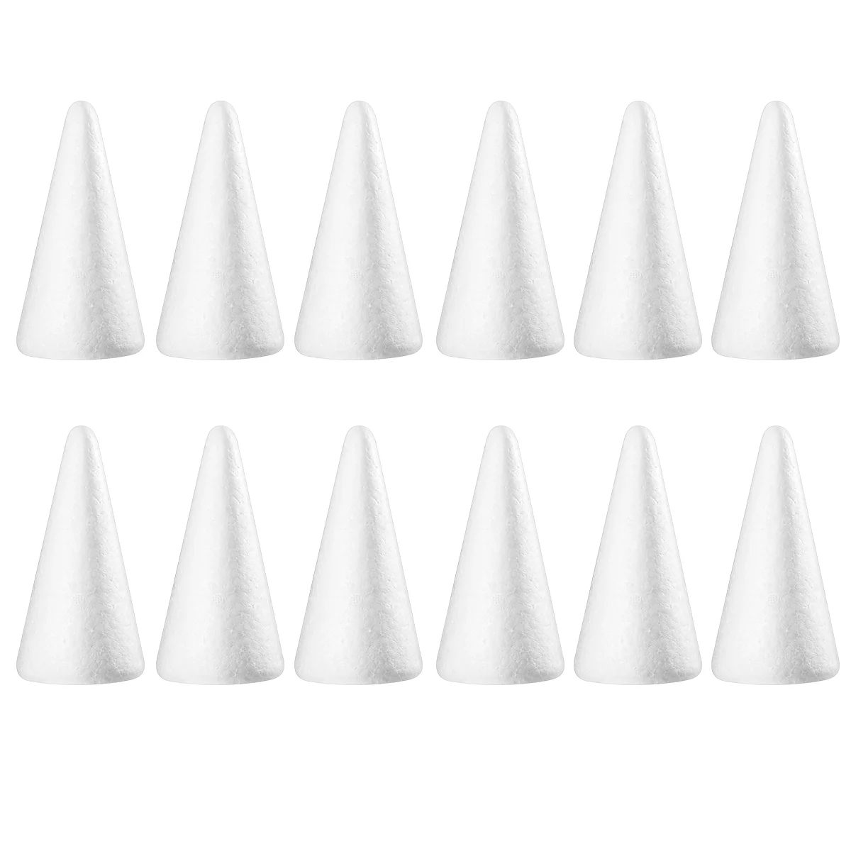 12Pcs 15cm Cones for DIY Crafts White Cones Christmas Tree Mold Polystyrene for Floral Arrangements DIY Craft Project Xmas Tree