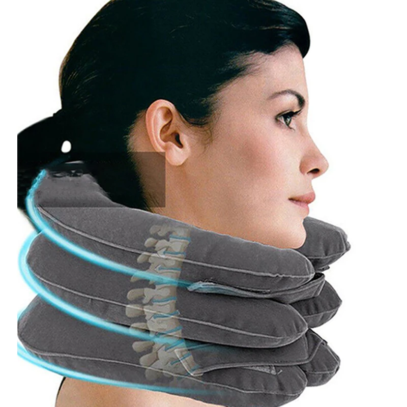 Inflatable Air Neck Traction Device Neck Stretcher Orthopedic Pillow Collar Adjustable Neck Support For Spine Alignment And Neck