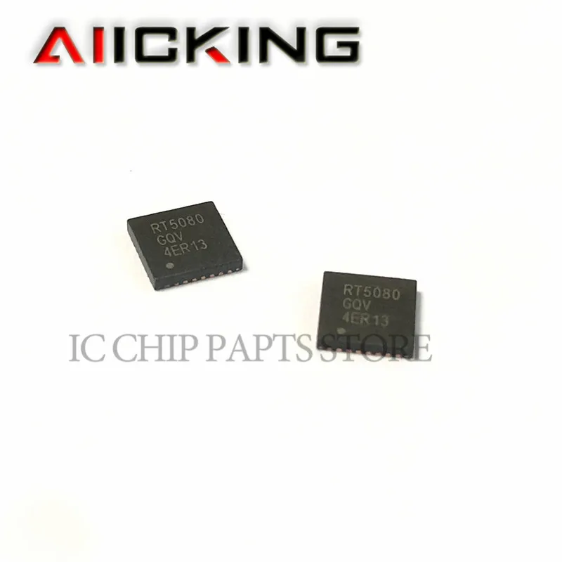 RT5080GQV 2 قطعة/السلع ، VDFN-8 LDO منظم Pos 0.8 فولت إلى 4.5 فولت 1A 8 دبوس VDFN EP ، الأصلي جديد IC رقاقة ، في المخزون