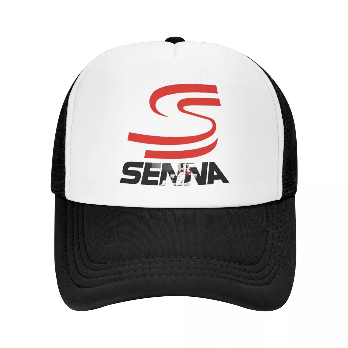 Ayrton Senna Foam Trucker Hats Men Women Breathable Cooling Mesh Snapback Cap Casual Sun Hat Adjustbale