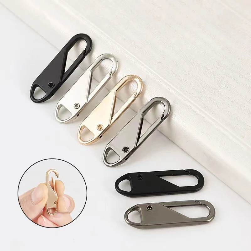 5pcs DIY High-Visibility Detachable Zinc Alloy Zipper Heads for Size 5+ Zippers | No Tools Needed