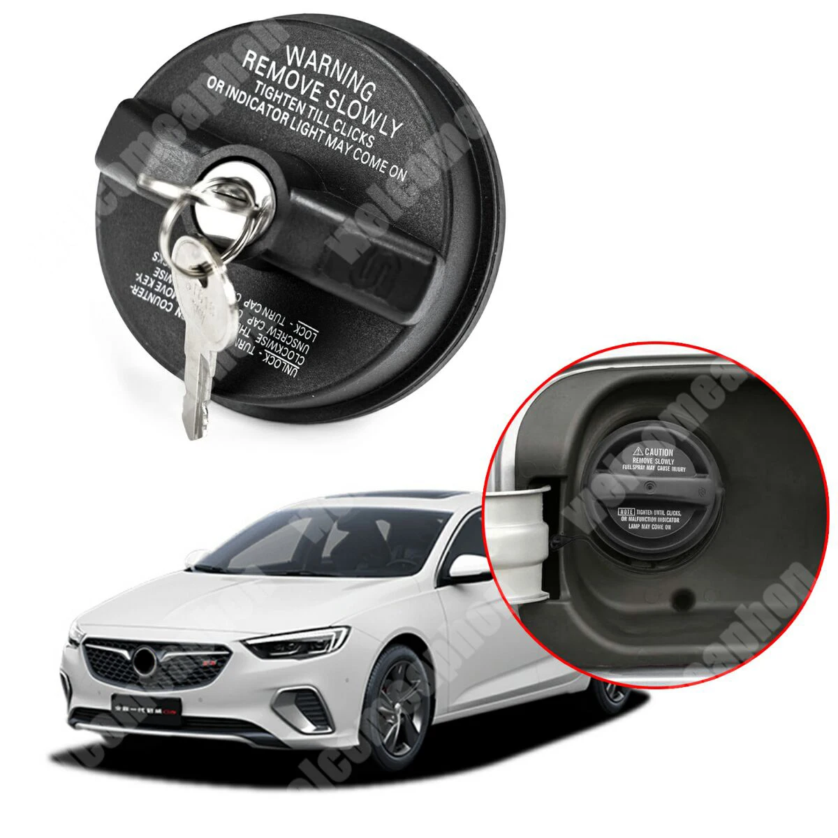 

For Buick Regal 2011-2017 ABS Plastic Leak-Proof Seal Fuel Door Cover Fuel Gas Tank Filler Cap Cover