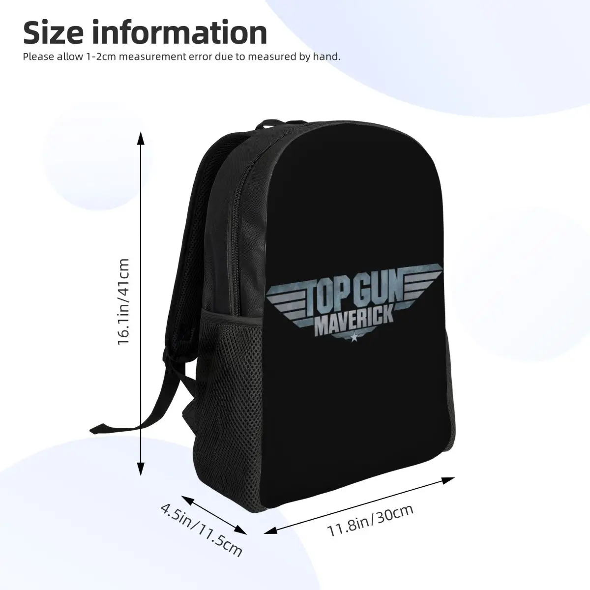 Customized Top Gun Maverick Backpack Women Men Casual Bookbag for School College Bags