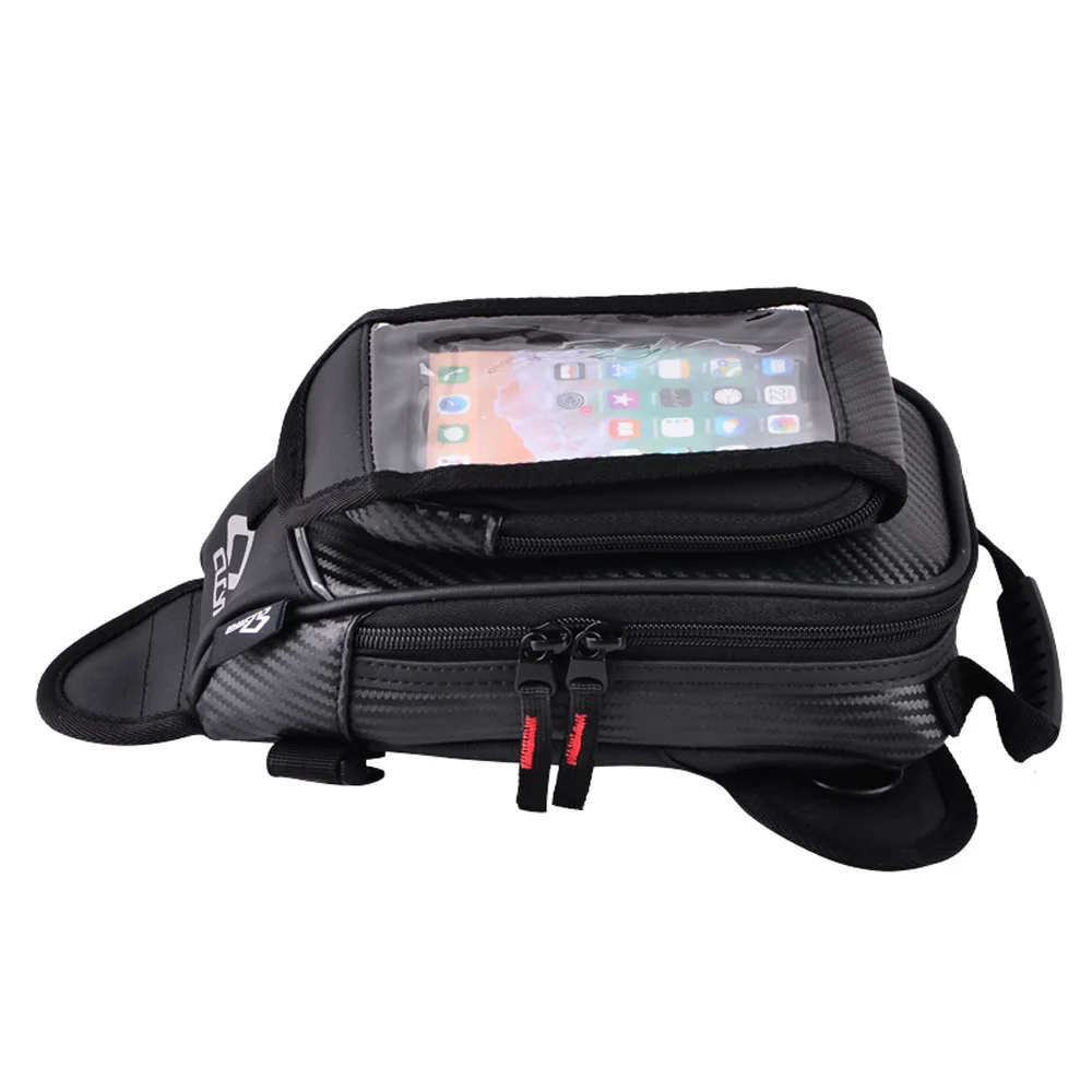 CUCYMA Motorcycle Magnetic Tank Bag 3L Detachable Touchscreen Phone Holder Thigh Waist Pack with Rain Cover