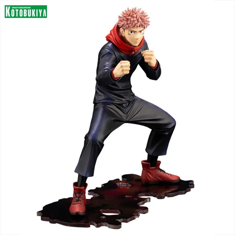 KOTOBUKIYA ARTFX J Original Jujutsu Kaisen 18Cm Yuji Itadori Anime Figure 1/8 Pre-painted Figure Hand Effects Toy Gift