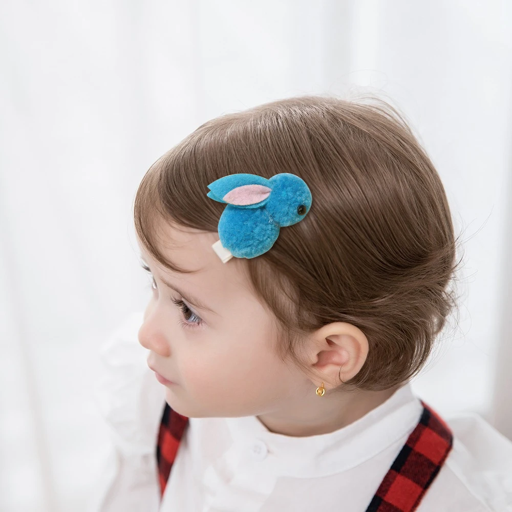 New Cute Bunny Hairpins Kids Plush Bunny Barrette Headwear Animal Children Hair Clips Sweet Girls Hairpins Hair Accessories