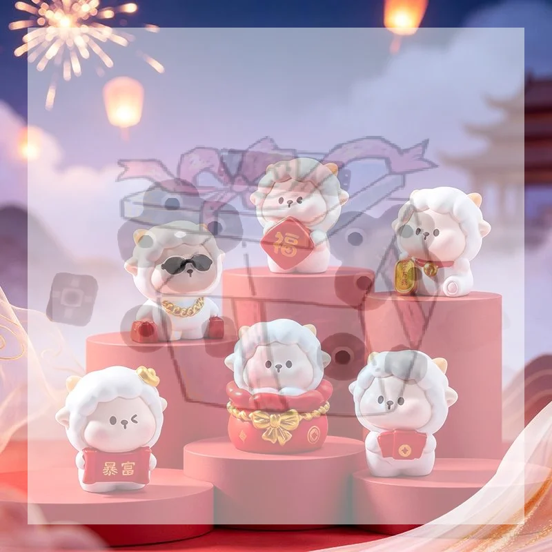 【CC】Cute 2027 Year Of The Sheep Resin Figurines With Lucky Design Perfect For Chinese New Year Home Desktop Decor Gifts