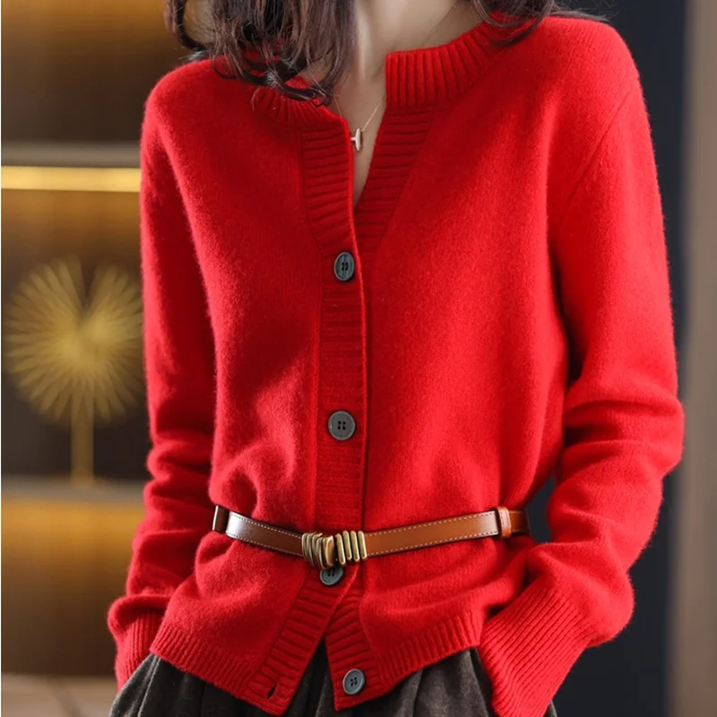 Cardigans Woman Knitted Winter 2024 Trend Fashion Tops Cardigan For Women Sweater Vintage High Quality Sweaters Korean Style