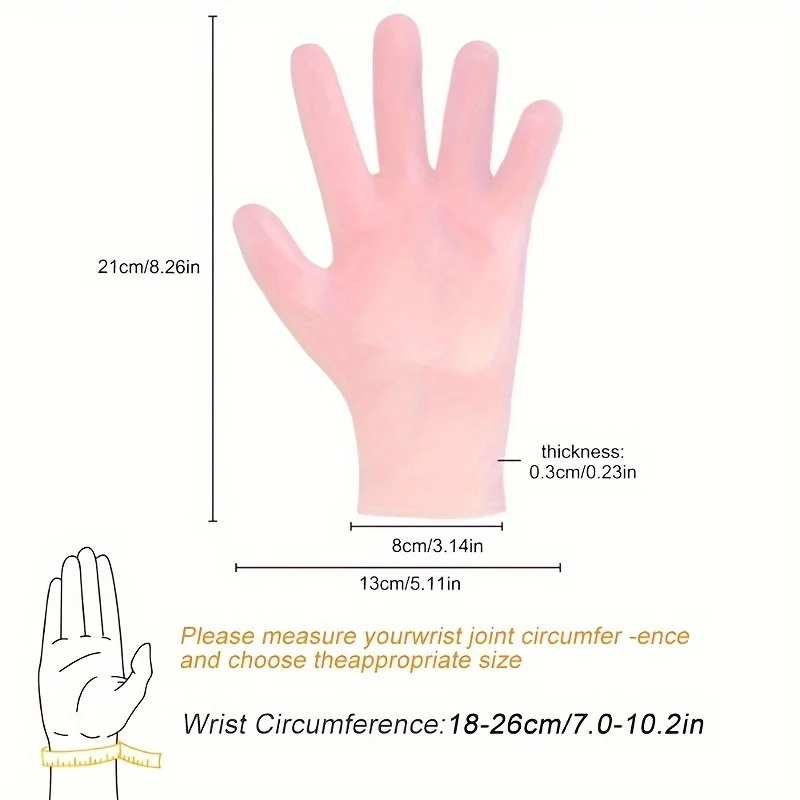 2-Pack Silicone Moisturizing Gloves Exfoliate to Prevent Dry Hands and Leave Hands Smooth and Soft Hand Care Tool