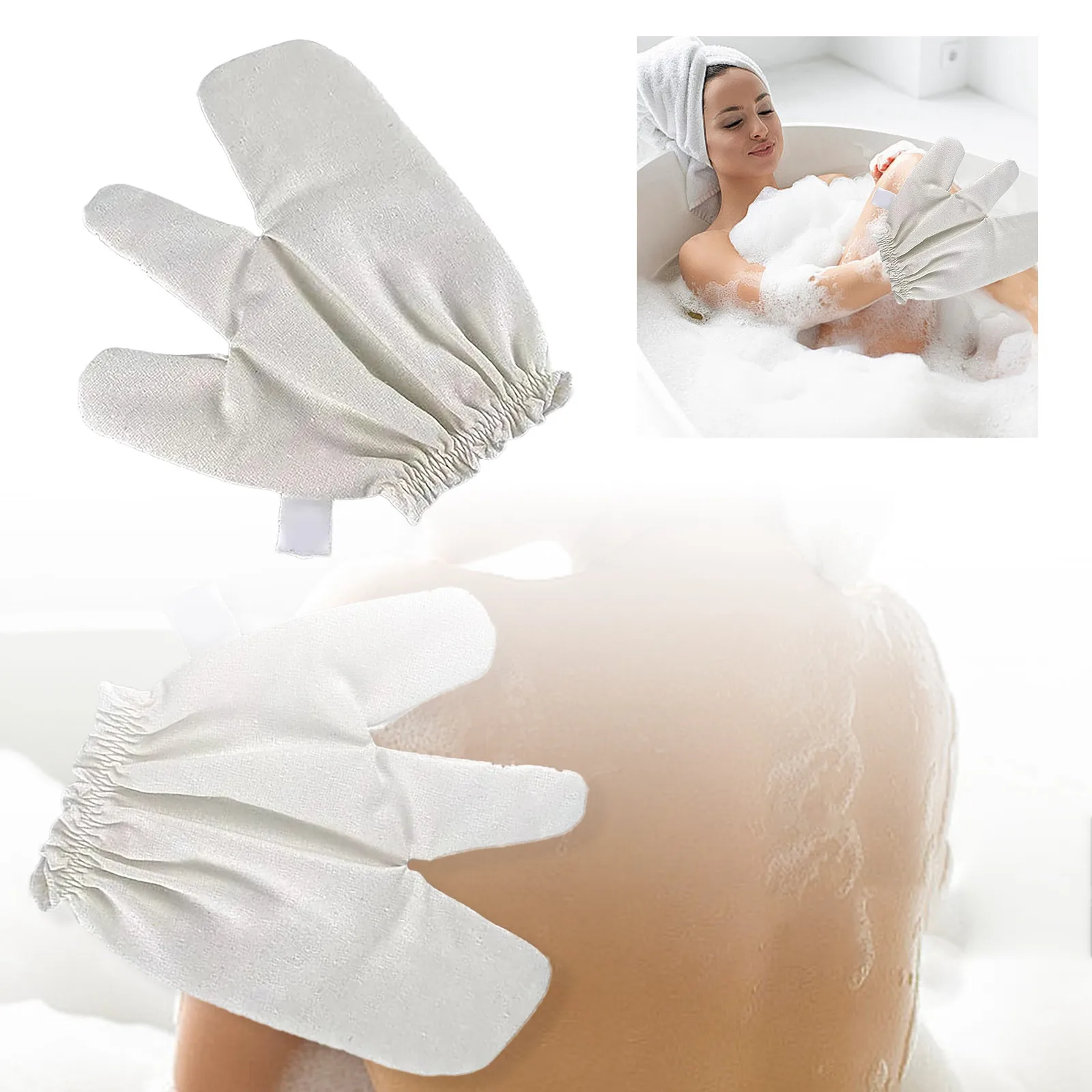 

New Gloves Silk Massage Gloves Ayurvedic Massage, Silk Gloves With Elastic Wrist Bands