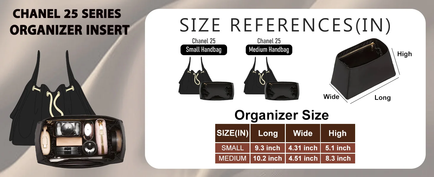 Nylon-Taschen-Organizer-Einsatz für 25 Taschen, langlebig, modisch, wasserdicht, Geschenktasche, Aufbewahrung, innere Modifikation, Taschenzubehör – Detail 2