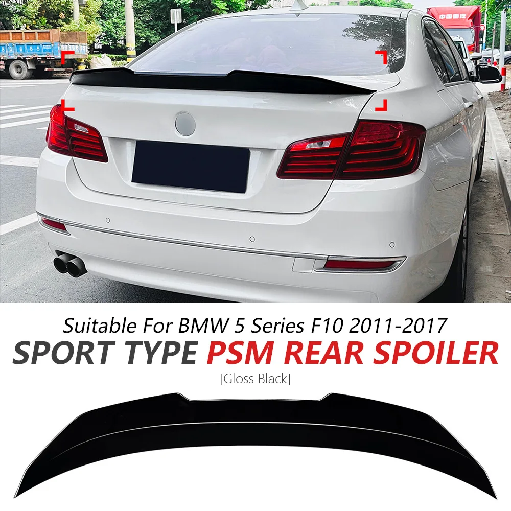 

Rear Spoiler For BMW5 Series F10 2011-2017 Glossy Black PSM Sport Body Kit Trunk Lid Wing BMW Accessories Car Update