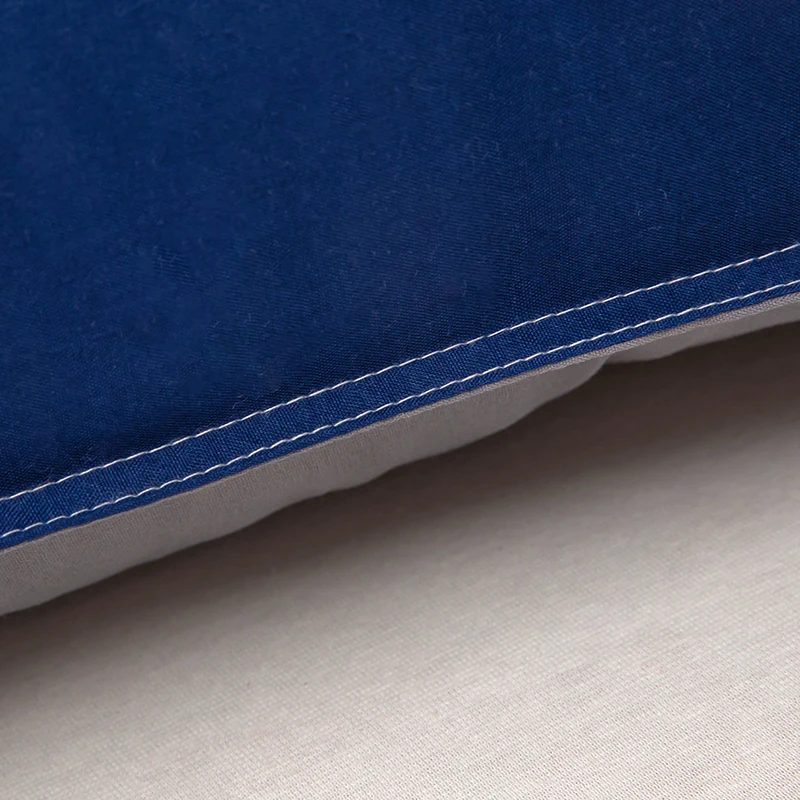 Luxuriöses, hochwertiges, zweifarbiges Kissen mit doppelter Naht in Blau-Grau, hochelastisches 5-Sterne-Hotelkissen, Schlafkissen für Zuhause und Schlafzimmer – Detail 9