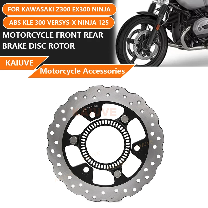 220mm Motorcycle Rear Brake Disc Rotor For Kawasaki Z300 EX300 Ninja ABS KLE 300 Versys-X Ninja 125 400 ABS 250 SL