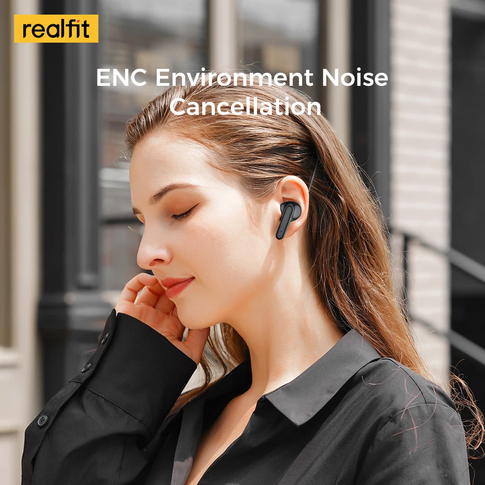 Realfit-Écouteurs Bluetooth sans fil F3 ANC, suppression active du bruit, stéréo HIFI, écouteurs pour Realme Lenovo LP40 GM2 Pro