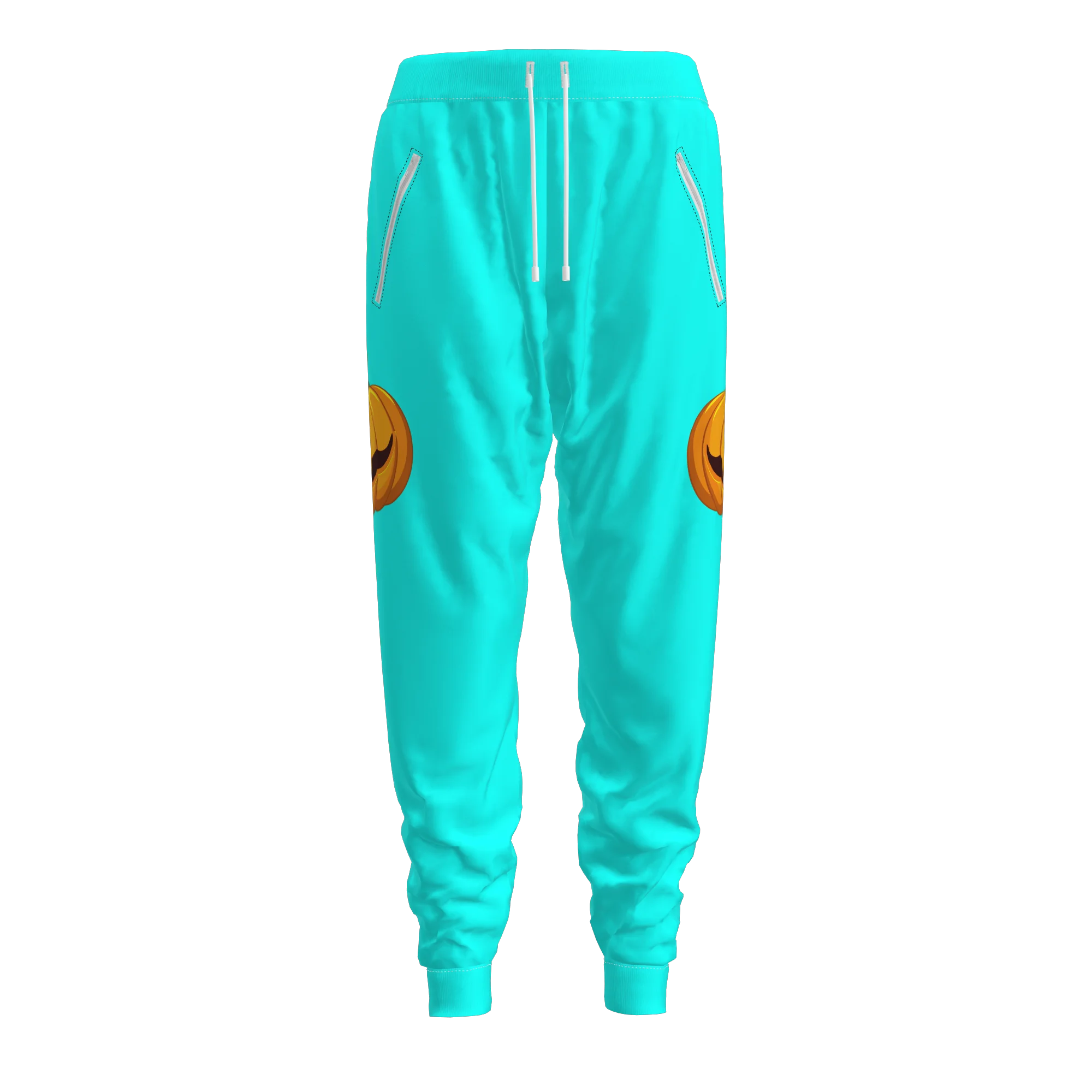 

HIRBGOD Womens Jogging Suit Bottom Both Side Zipper Pocket lasso Adjust Light Blue Color Pumpkin Warm Sportswear Long Pants