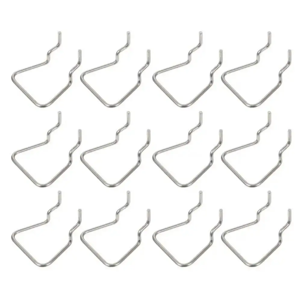 5Pcs Pegboard Plier Holders Stainless Steel Double Loop Pegboard Hooks Accessories Shelving Display Hooks for Store