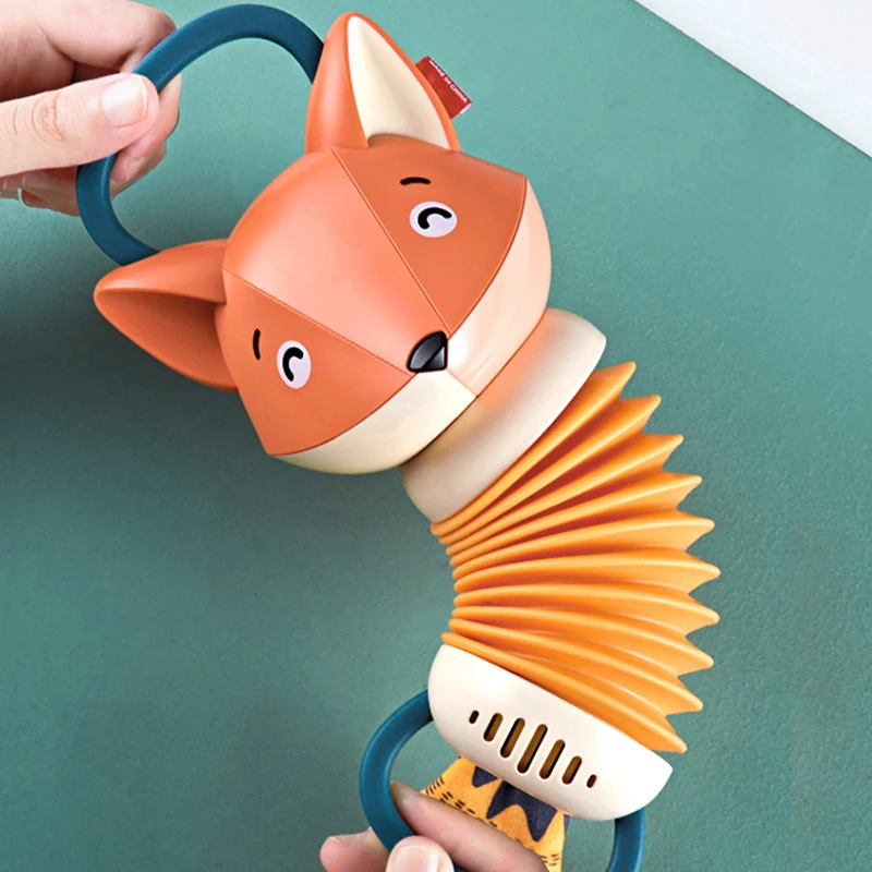 Fox Accordion Baby Toy Preschool Music Enlightenment Accordion Baby Early Musical Instrument Educational Toys for Babies Age 1+