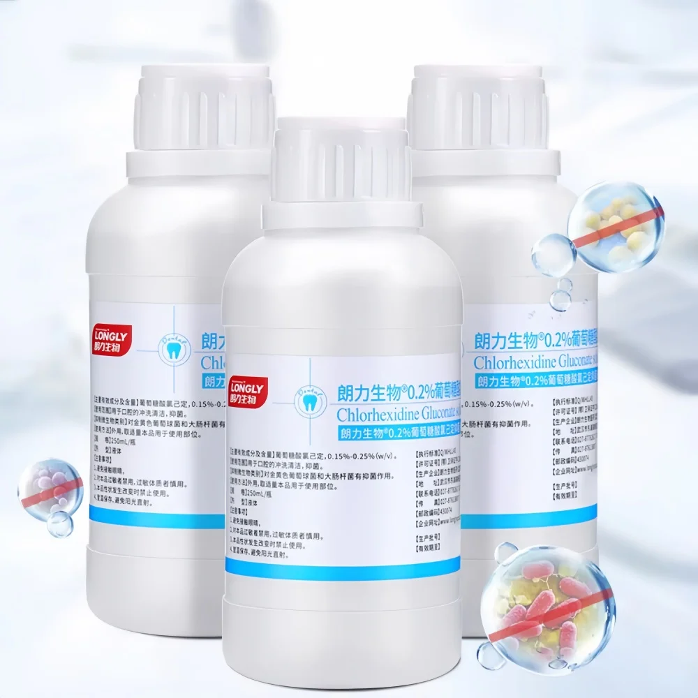 Solution d'irrigation endodontique antimicrobienne au gluconate de chlorhexidine à 0,2 %, 250 ml, pour usage clinique et en laboratoire