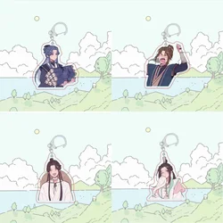 Hot Cute Anime Tian Guan Ci Fu Keychain Character Hua Cheng Xie Lian Cute Cartoon Keyring Heaven Official’s Blessing Series