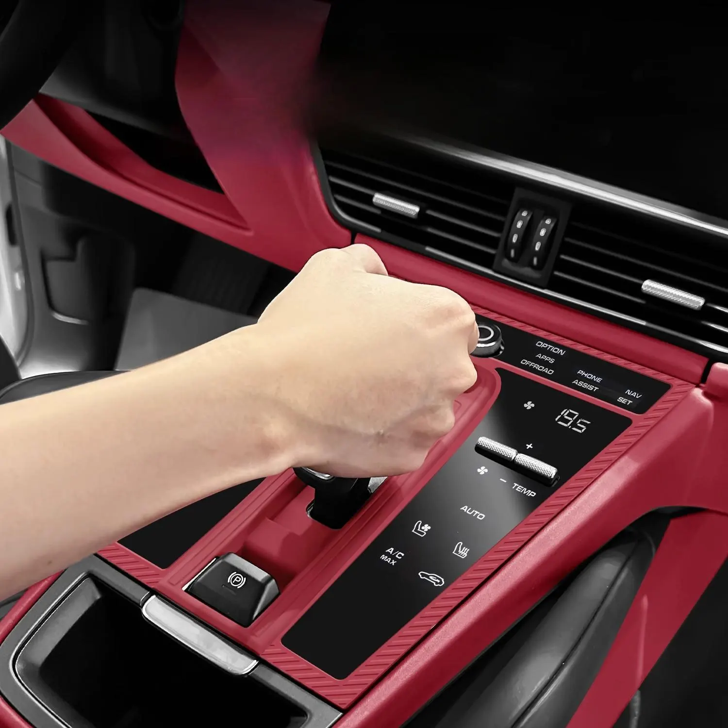 

Silicone Car Interior Central Control Button Protection Pad Water Cup Panel Anti Slip for Porsche Cayenne 92A 9YA 2018-2024