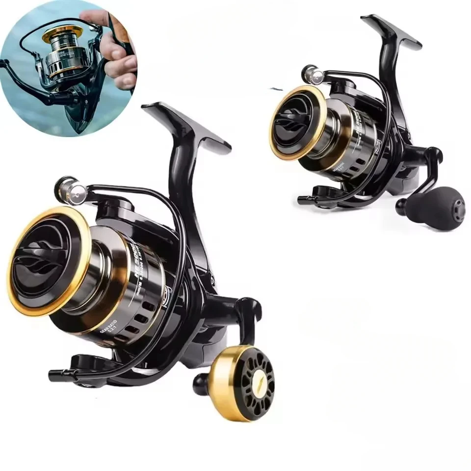 Nouveau moulinet de pêche moulinet en métal tasse 12KG puissance de traînée maximale roue rotative haute vitesse s'adapte à n'importe quel corps d'eau