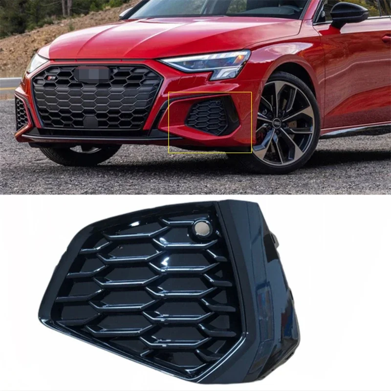 

Auto Left Right Front Honeycomb Bumper Fog Light Grille Grill Cover For Audi A3 Sline S-line 2021 2022 8YG807671A 8YG807672A