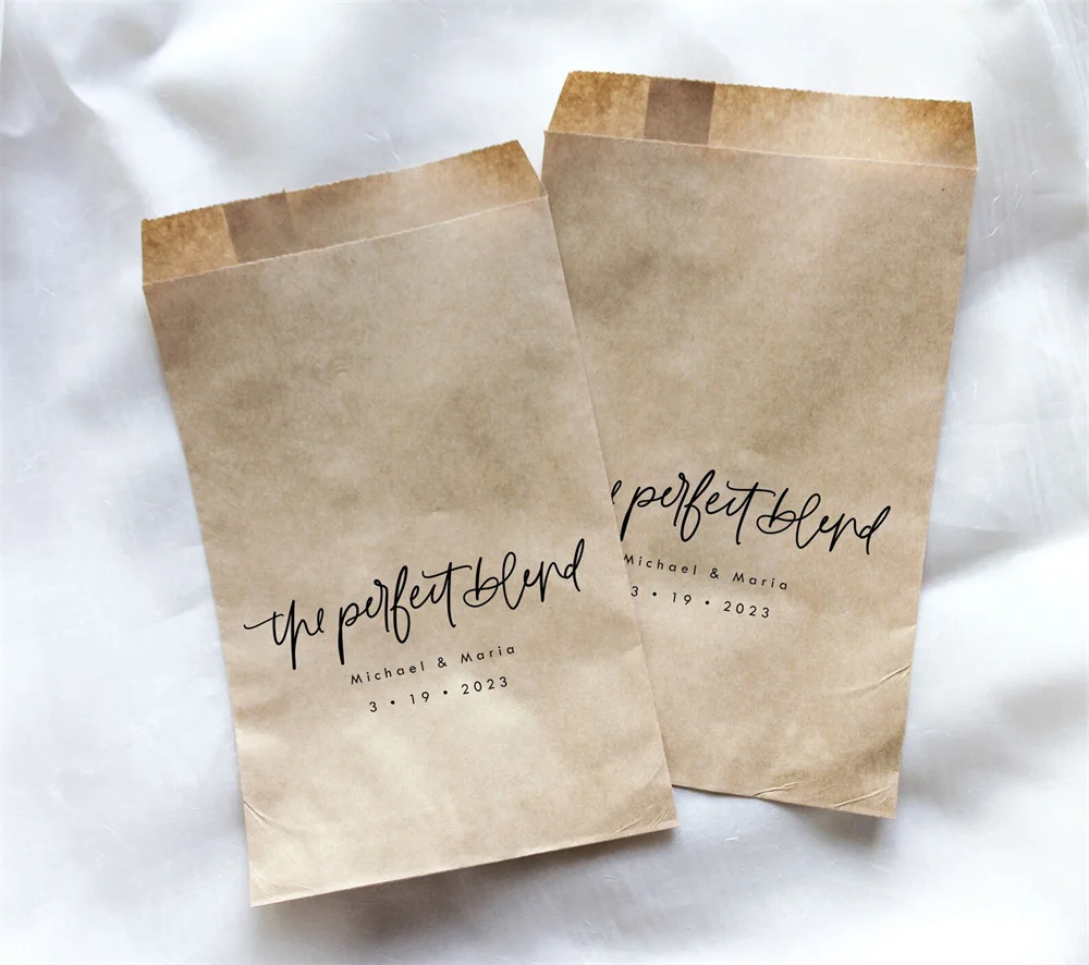 50 The Perfect Blend Favor Bag || Coffee beans wedding favor bag