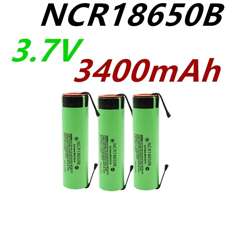 PURFIELD NCR18650B 3.7v 3400 mah 18650 Lithium Rechargeable Battery Flashlight batteries Toy Car Camera Welding Nickel Sheet