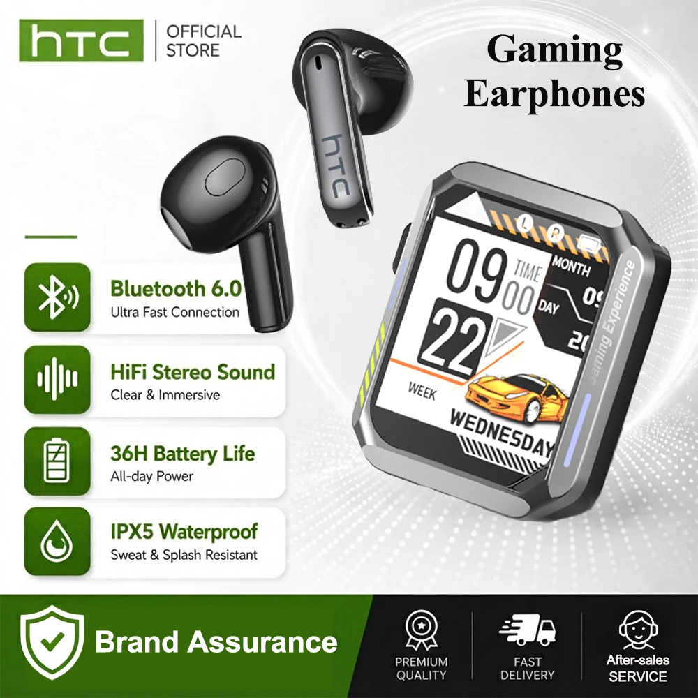 Usb C Earphone - hTC Wireless Gaming Earbuds LCD Smart