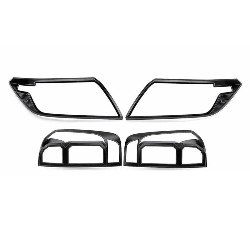 1 Set(4 pcs) Head Tail Light Lamp Cover Trim For Nissan Navara NP300 2015-2018 Headlight Cover