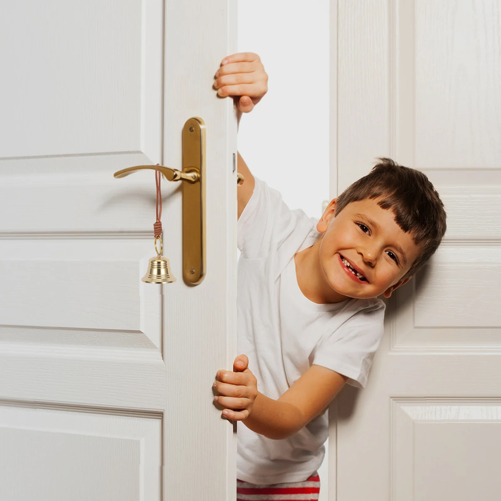 النحاس خمر جرس معلق جرس نحاسي صغير ل مقبض الباب الديكور حديقة المنزل الرجعية الحائط جرس الباب الزخرفية الذهبي #6