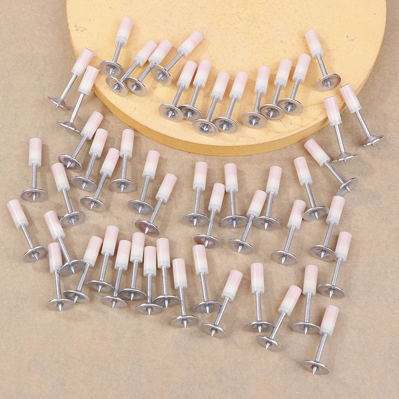 50 pçs prego de aço manual rebite prego redondo unhas fio concreto entalho dispositivo metalurgia ferramenta fixação