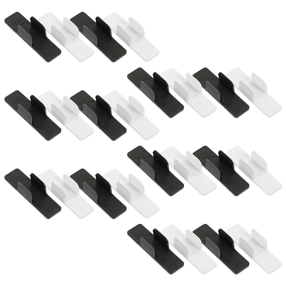 24 قطعة حامل قلم مقاطع البلاستيك ذاتية اللصق السبورة القلم كليب أصحاب متعددة الأغراض مكتب المدرسة القرطاسية قلم رصاص المشابك #3