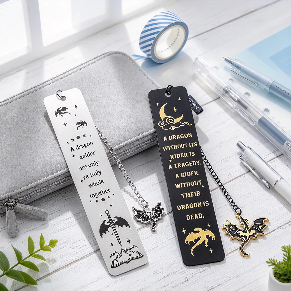 Fourth Wing Metal Bookmark, Dragon Page Marker for Books & Journals, Gift for Fantasy Readers, Book Lovers & Fans Christmas Gift