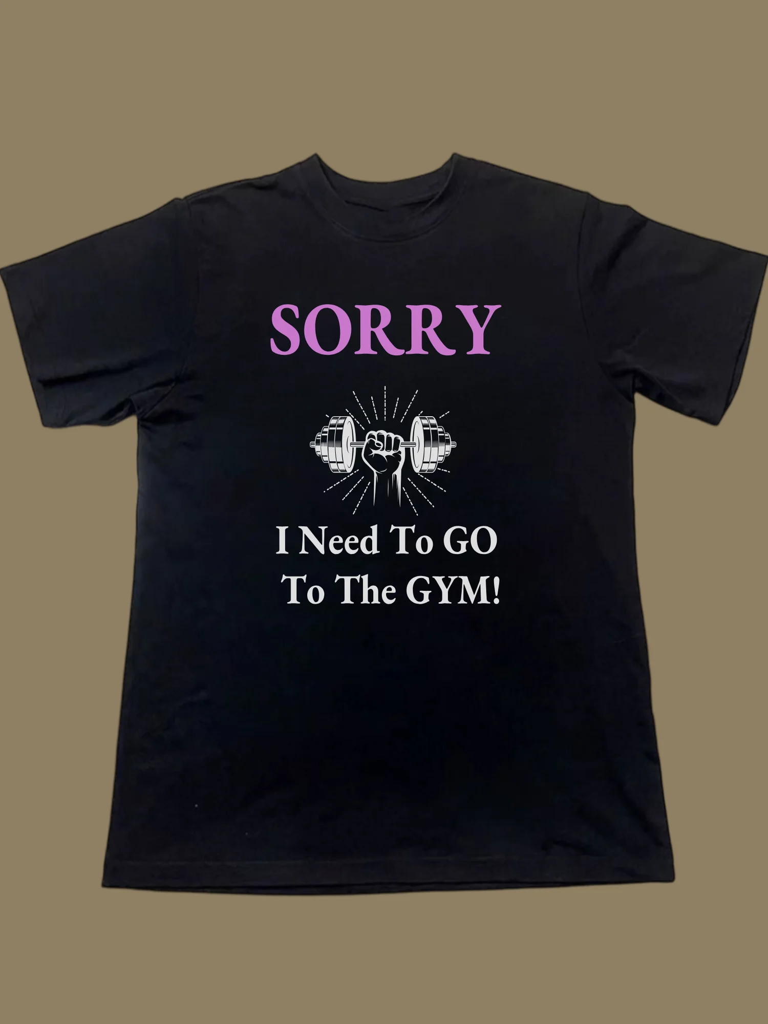 

Pure Cotton ort Sve T-irt Fitn Gym Letter Print Casual Breathable Summer Top for Youth Commuting And Leisure