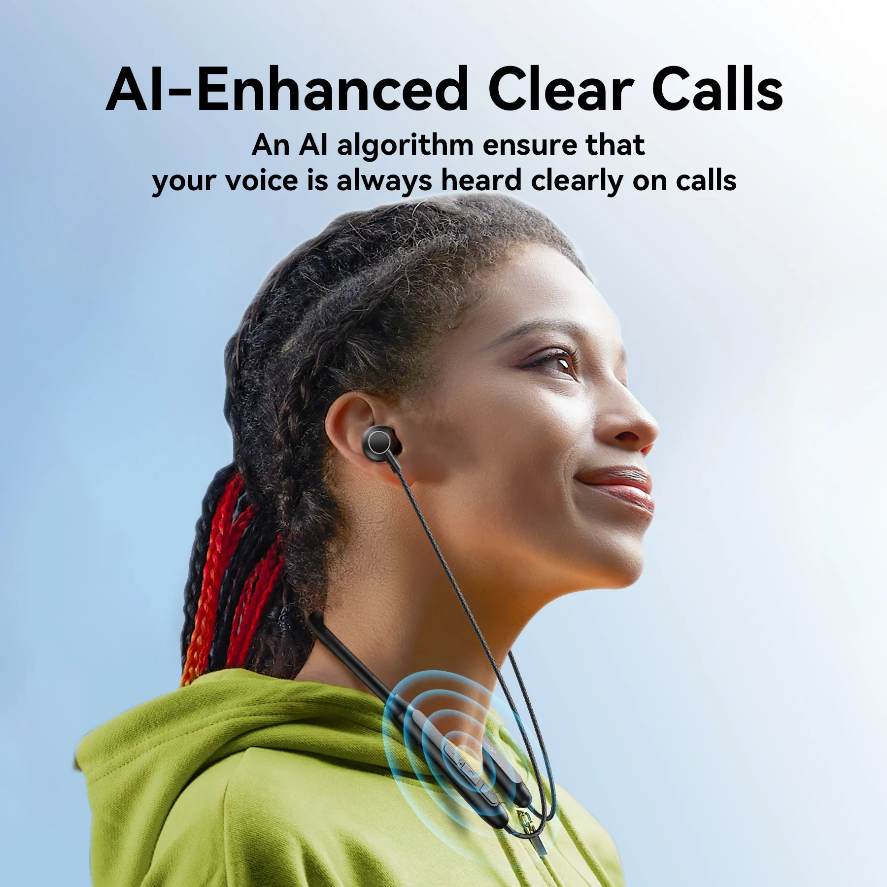 Bluetooth-наушники Joyroom, беспроводные наушники, магнитные спортивные наушники с шейным ремешком, подвесные наушники, беспроводная Bluetooth-гарнитура с микрофоном