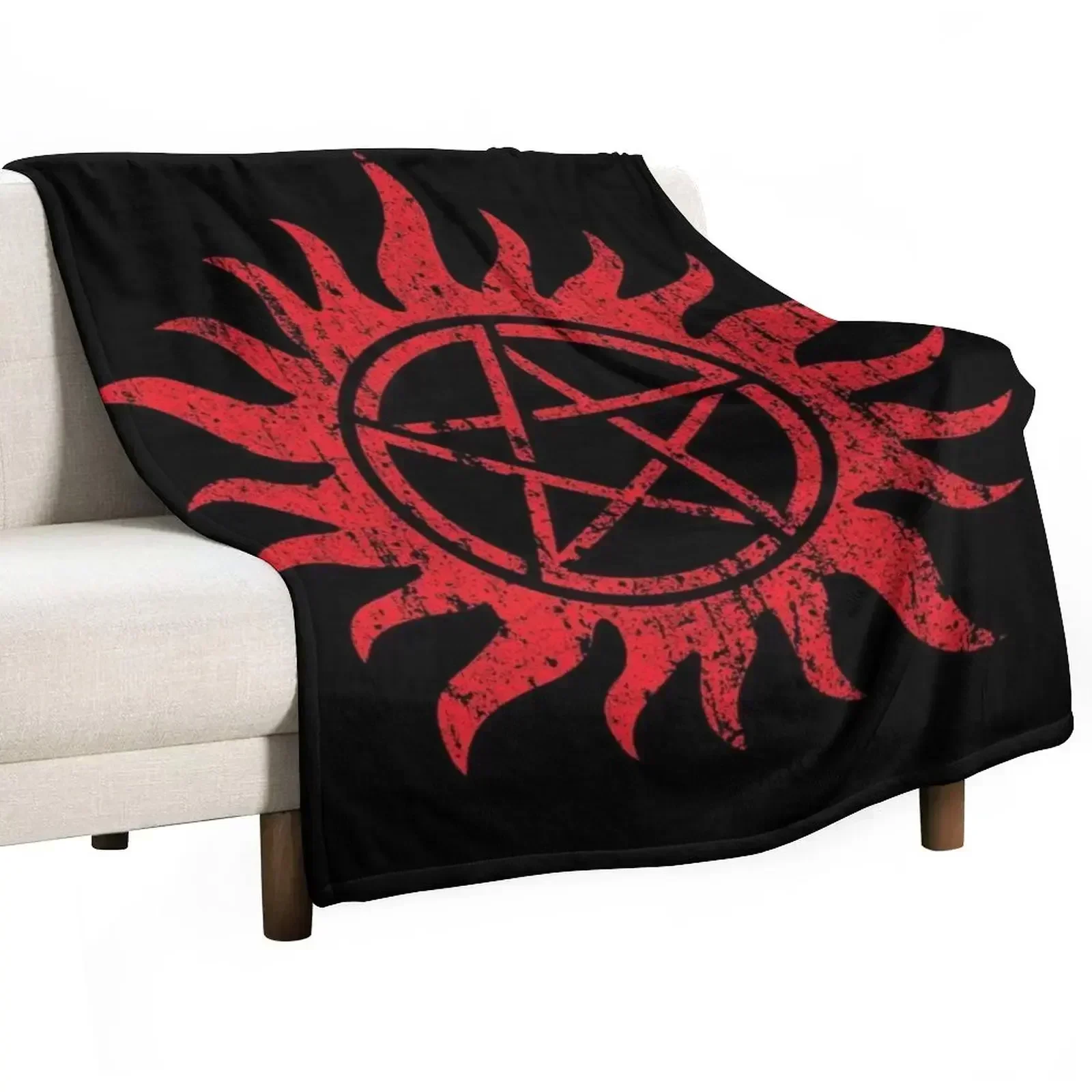 Winchester Symbol Throw Blanket Decorative Beds Winter beds Vintage cosplay anime Multi-Purpose blankets ands Blankets