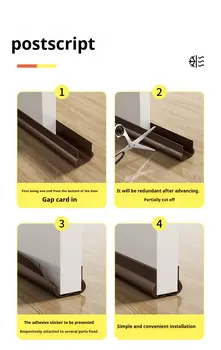 PVC flexibilní těsnění spodní části dveří, těsnicí páska pod dveřmi, těsnicí páska proti průvanu, nepromokavé těsnění, ochrana proti průvanu 10 nejlepší prodej Větrná zábrana na okno - №4